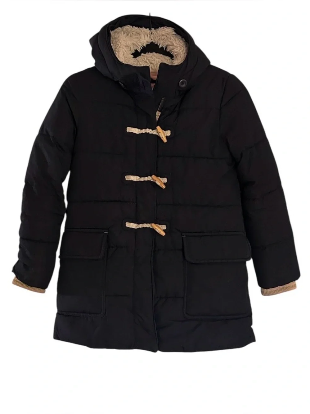 Boden Girls Puffer Coat Size Y 9-10 Navy Blue Hooded